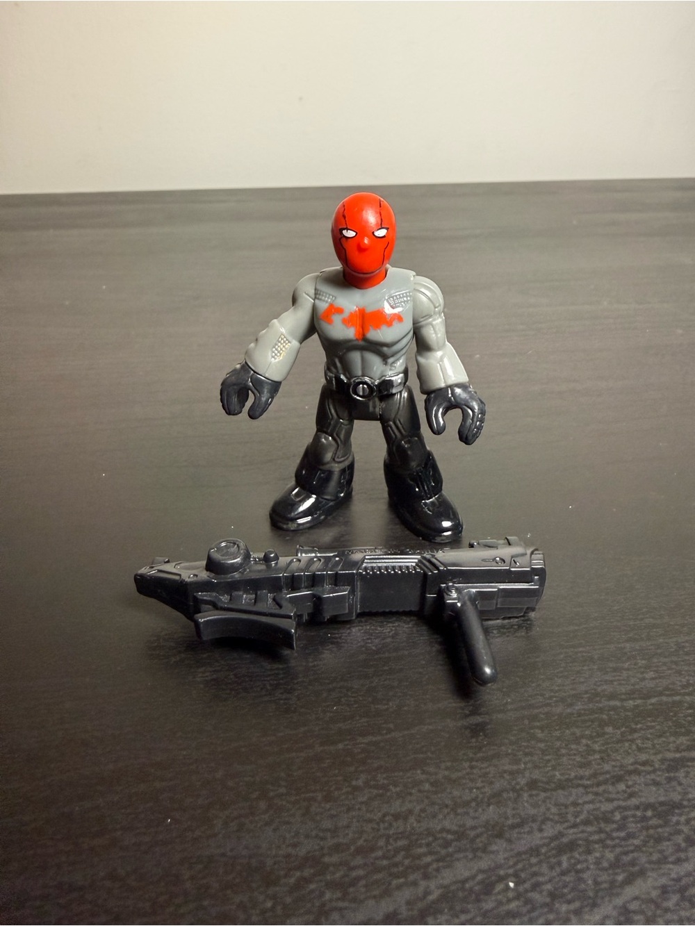 Imaginext Red Hood action figure with weapon accessory (Batman, DC Super Friends